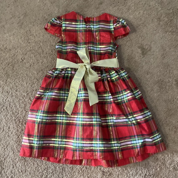 Sweet Charmers Girls holiday Christmas Dress Sz 5 sparkling red plaid - Picture 7 of 10